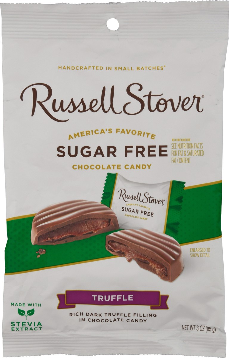 slide 2 of 9, Russell Stover Sugar Free Truffle Chocolate Candy 3 oz, 3 oz