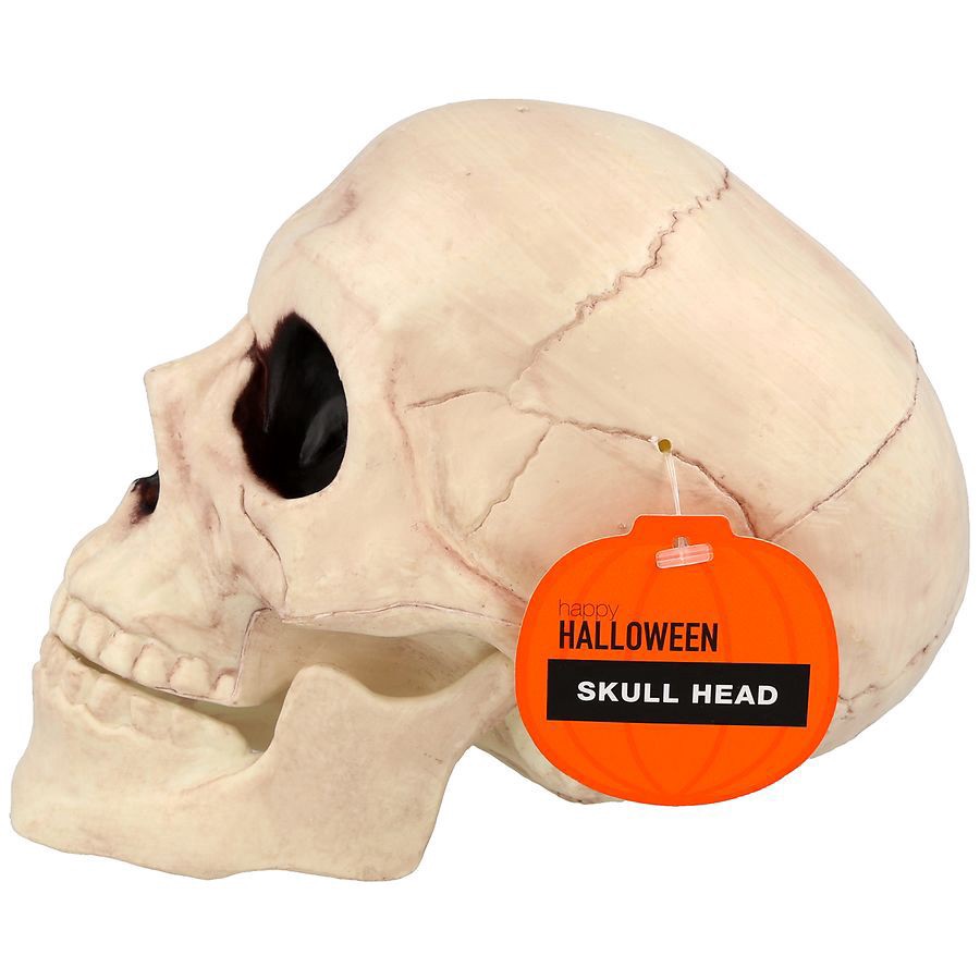 slide 2 of 5, Happy Halloween Skull Head, 1 ct