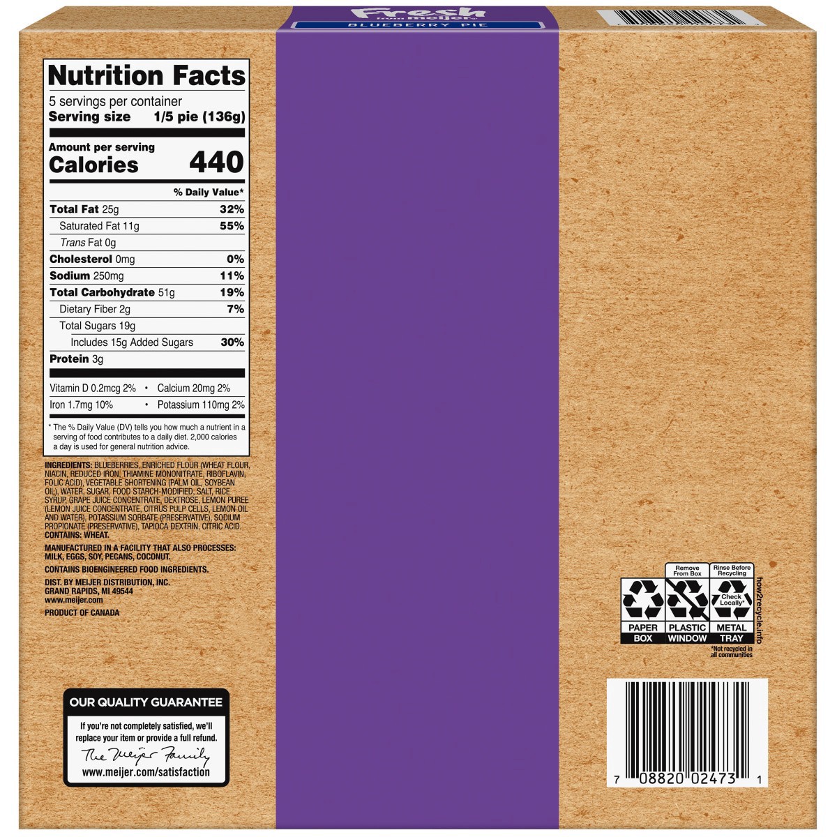 slide 3 of 5, Fresh from Meijer 8" Blueberry Pie, 24 oz, 24 oz