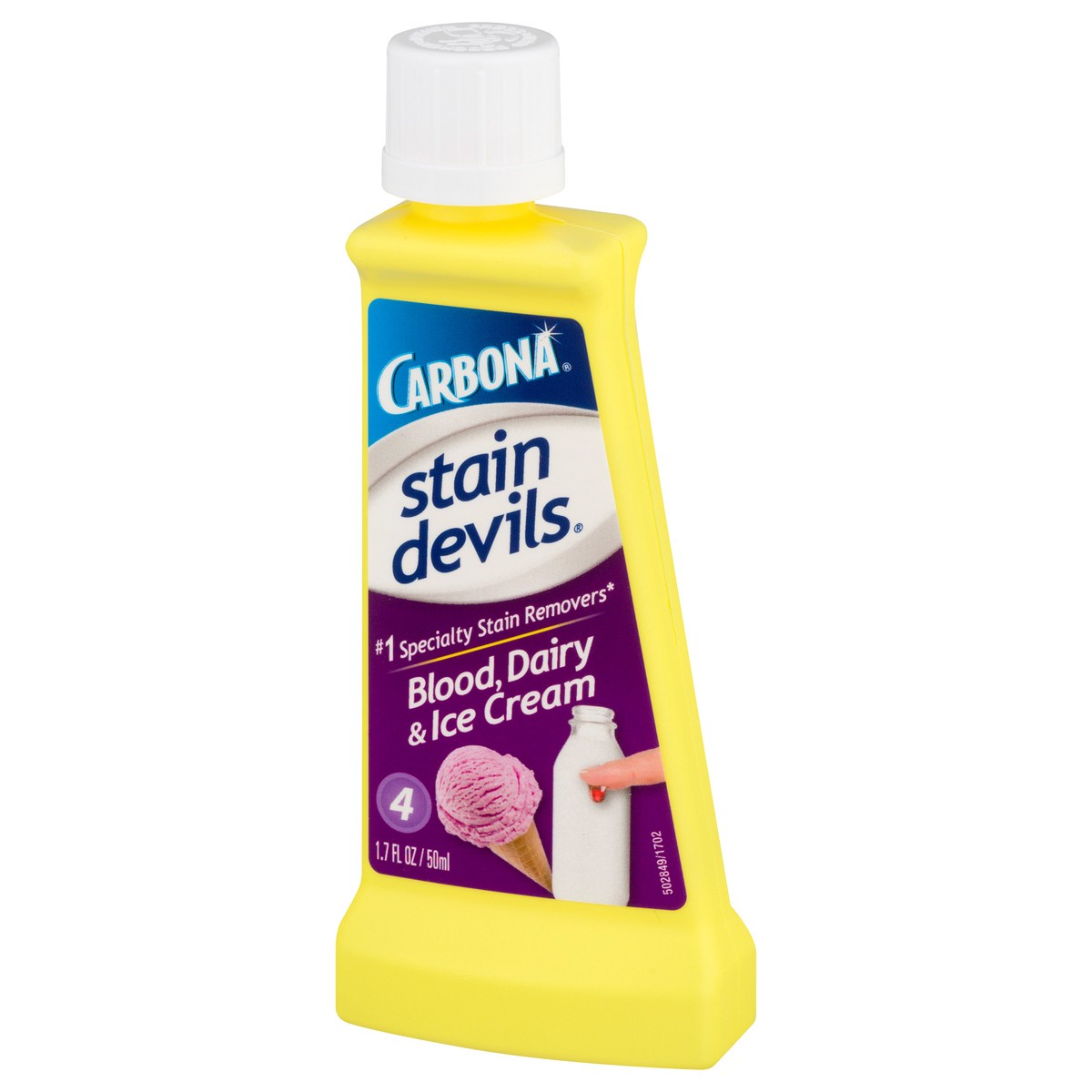 slide 7 of 9, Carbona Stain Devils 4 Blood, Dairy & Ice Cream Stain Remover 1.7 fl oz, 1.7 fl oz