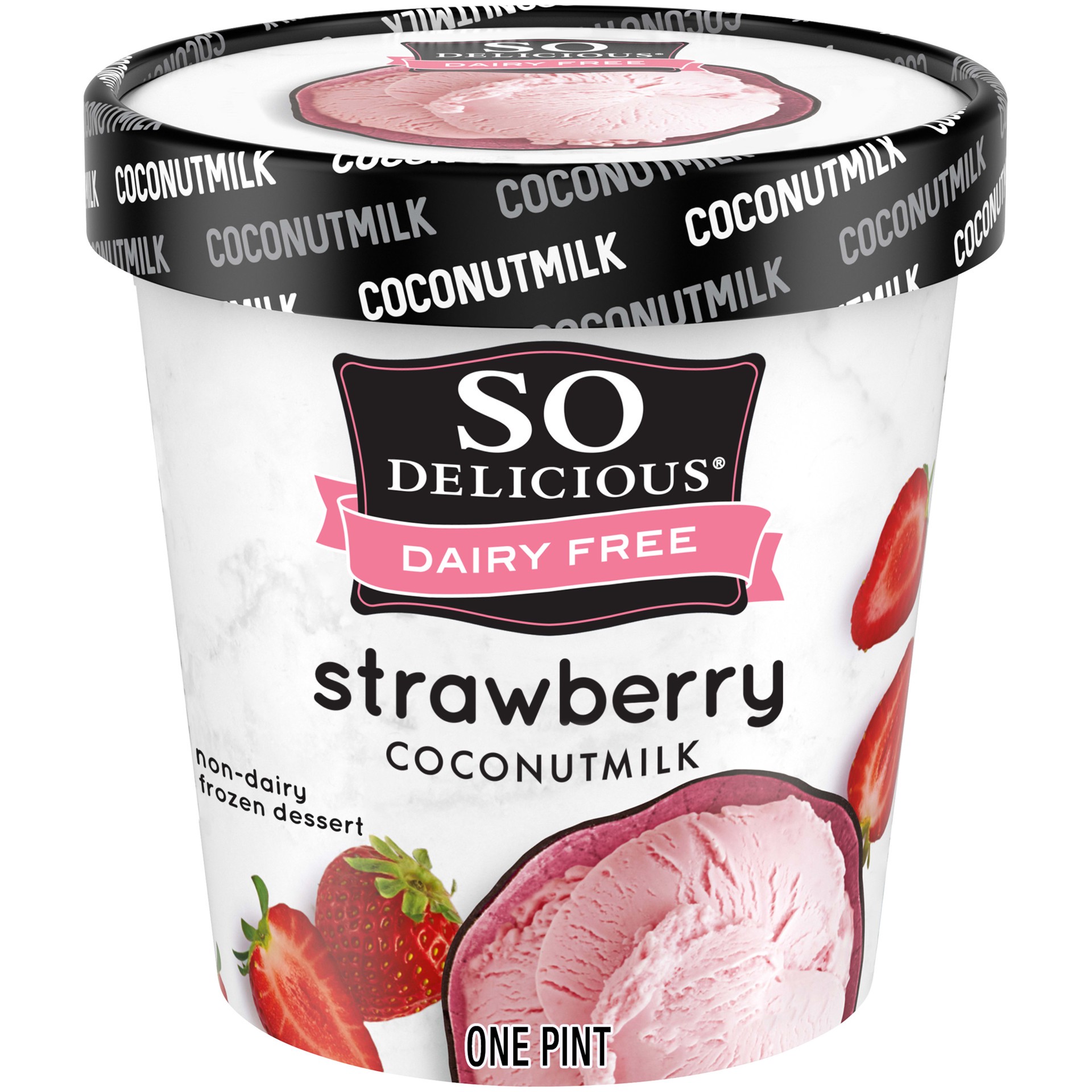 slide 1 of 8, So Delicious Dairy Free Coconut Milk Simply Strawberry, 16 fl oz