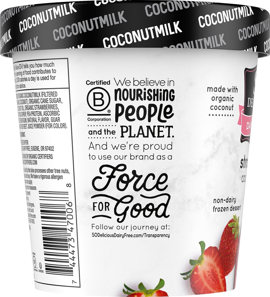 slide 5 of 8, So Delicious Dairy Free Coconut Milk Simply Strawberry, 16 fl oz