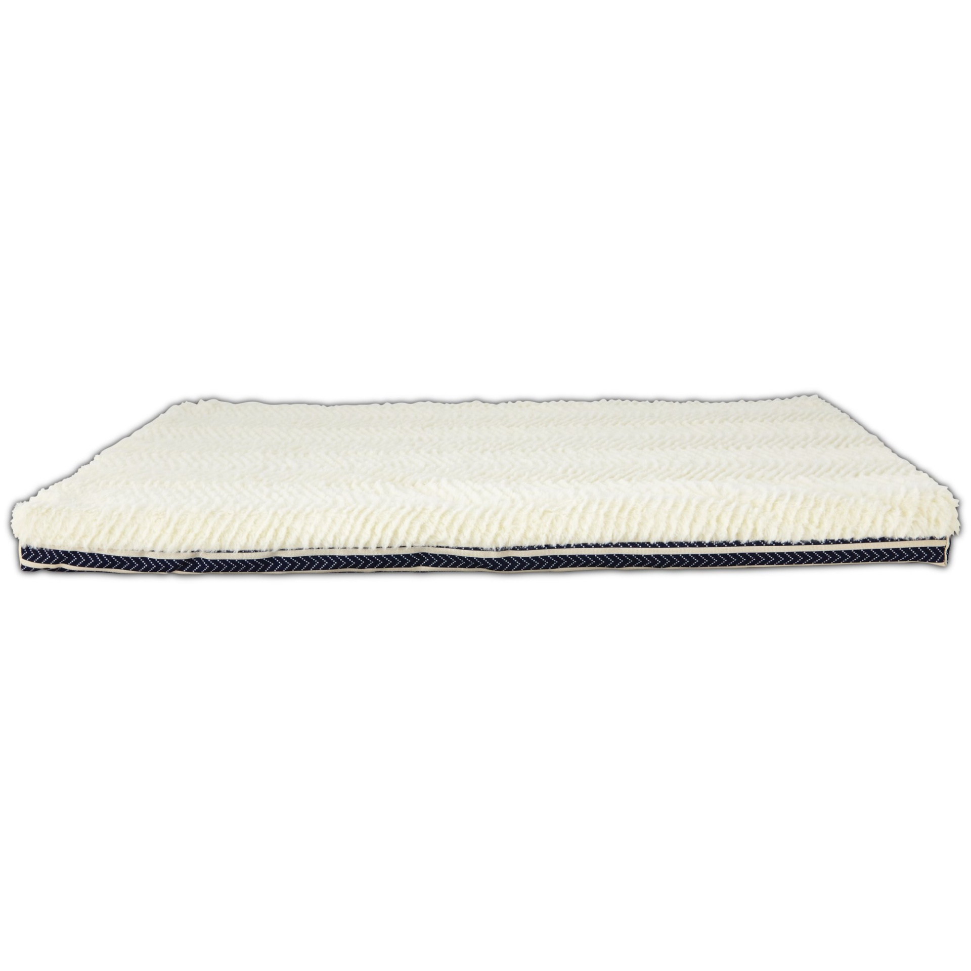 slide 1 of 1, You & Me Striped Orthopedic & Memory Foam Dog Mat, MED