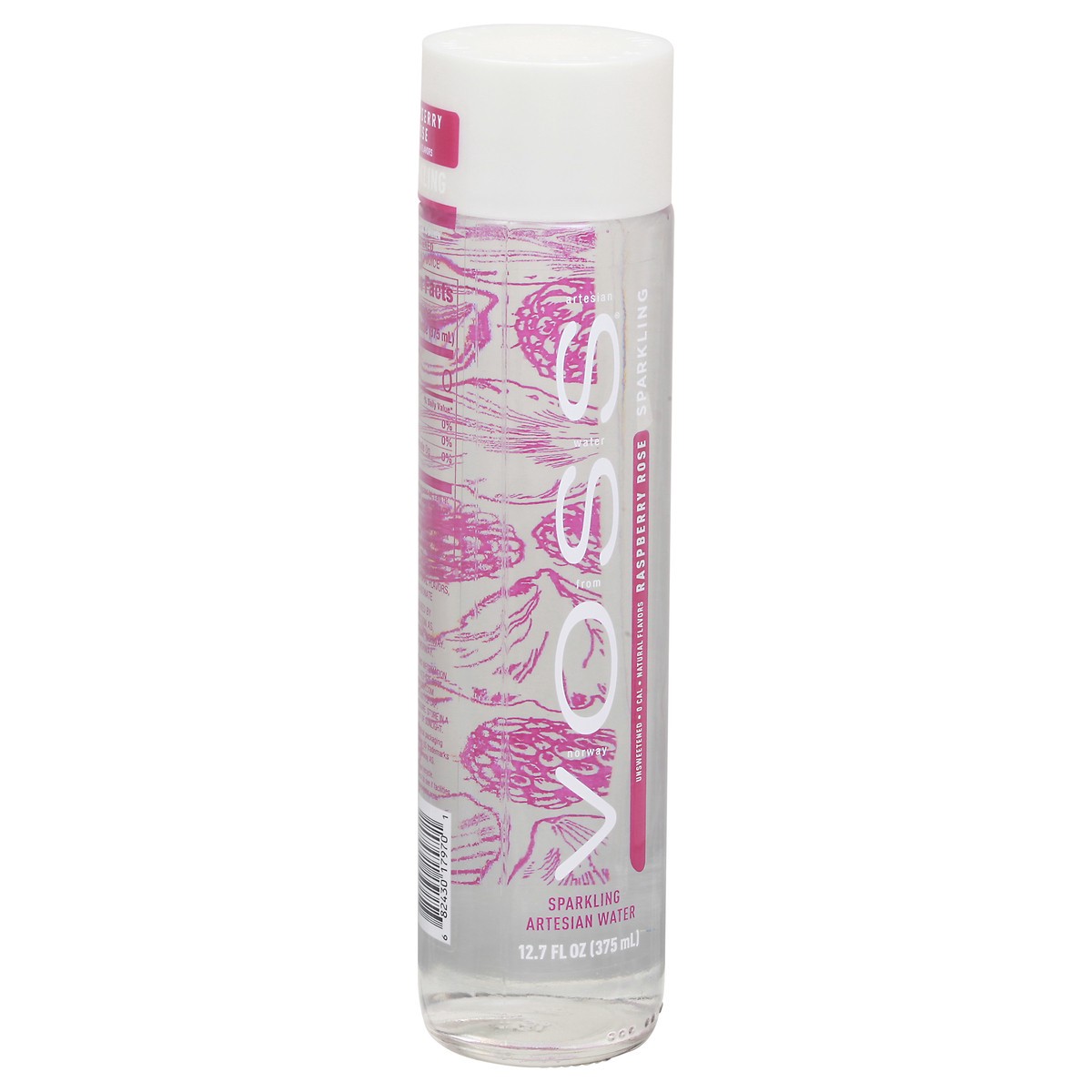 slide 2 of 12, Voss Raspberry Rose Sparkling Artesian Water - 12.7 fl oz, 375 ml