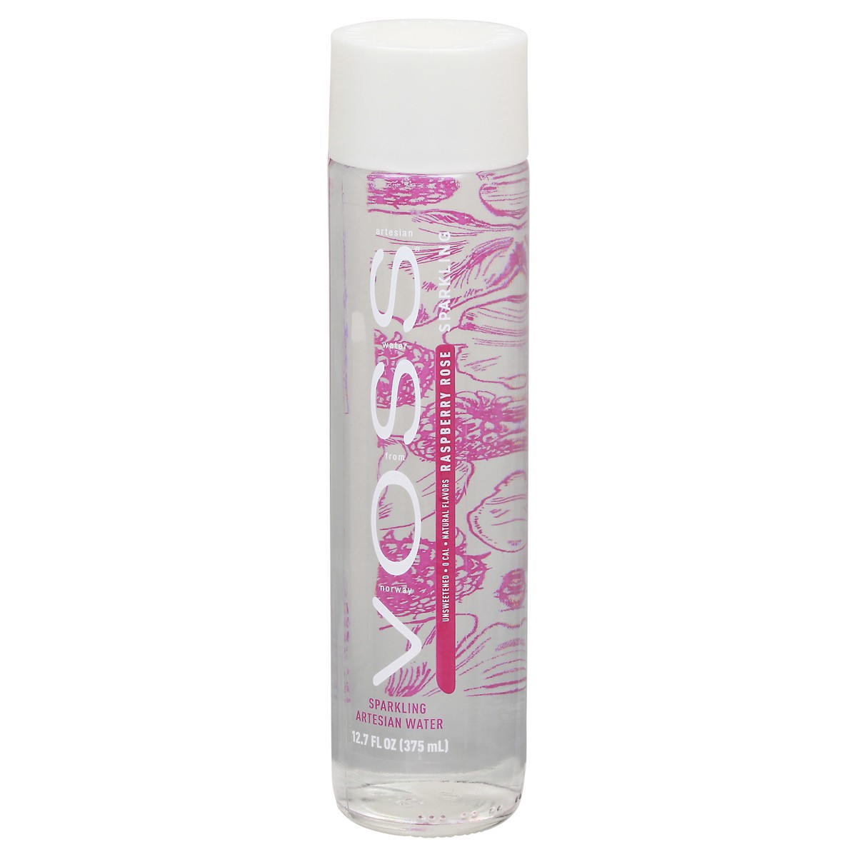 slide 6 of 12, Voss Raspberry Rose Sparkling Artesian Water - 12.7 fl oz, 375 ml