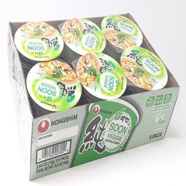 Nongshim Soon Veggie Noodle Soup - 15.8 oz bag