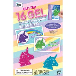 Mello Smello Glitter Unicorn Cling Gel Valentine's Exchange Cards