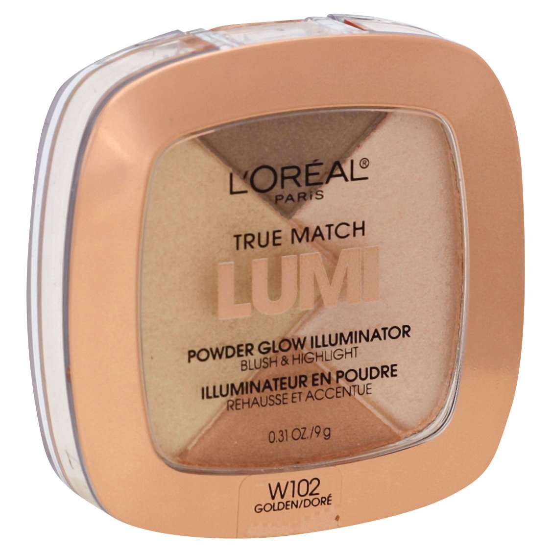 slide 1 of 1, L'Oréal True Match Lumi Powder Glow Illuminator W102 Golden, 0.31 oz