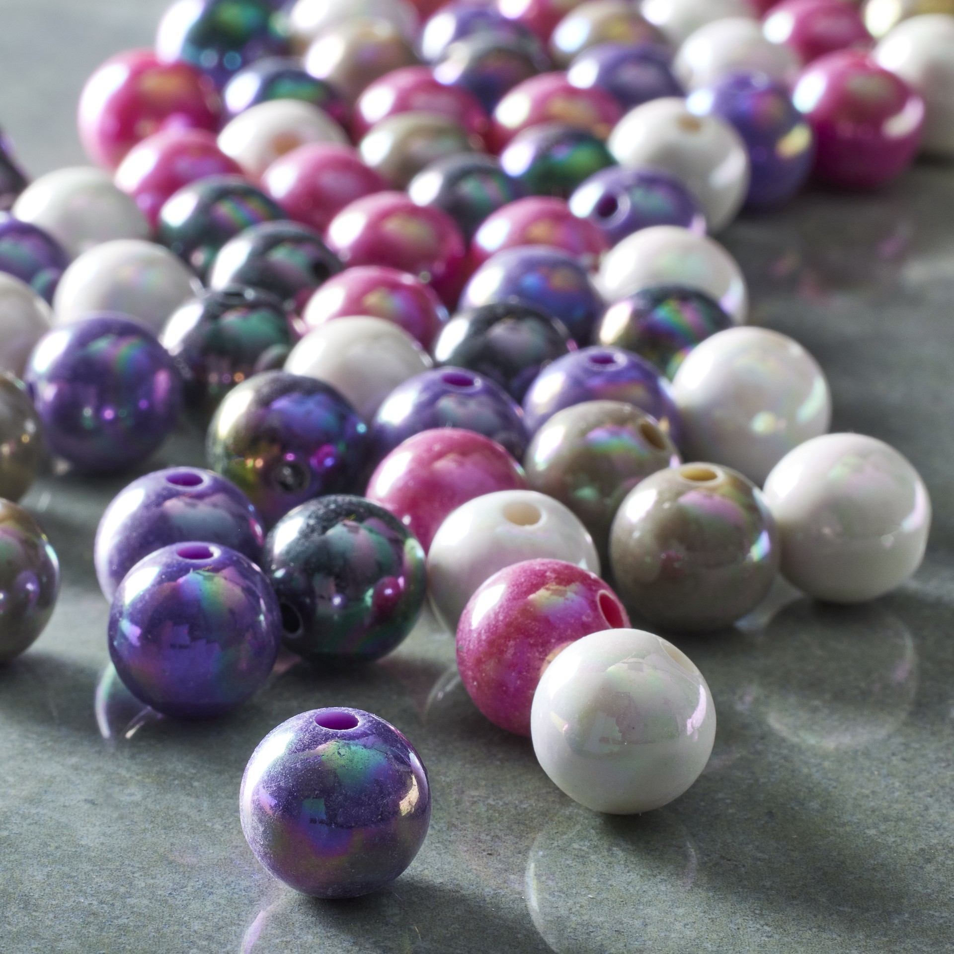 slide 3 of 3, Mixed Pink & Gray Craft Beads By Bead Landing, 12 mm