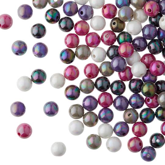 slide 1 of 3, Mixed Pink & Gray Craft Beads By Bead Landing, 12 mm