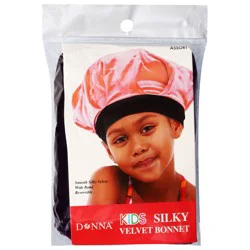 Donna Assorted Kids Silky Velvet Bonnet - 1 ea