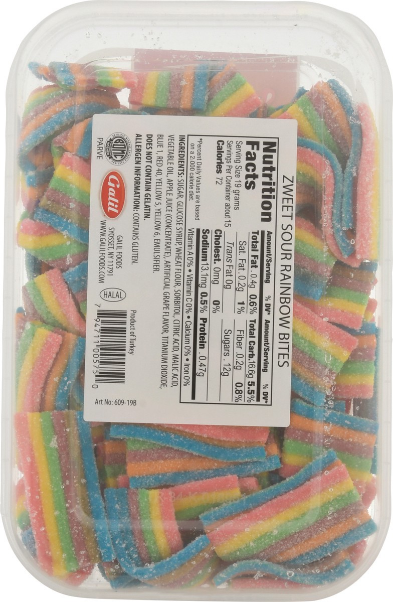slide 5 of 9, Zweet Rainbow Sour Bites 10 oz Clam Shell, 10 oz