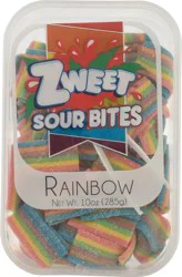 Zweet Rainbow Sour Bites 10 oz Clam Shell