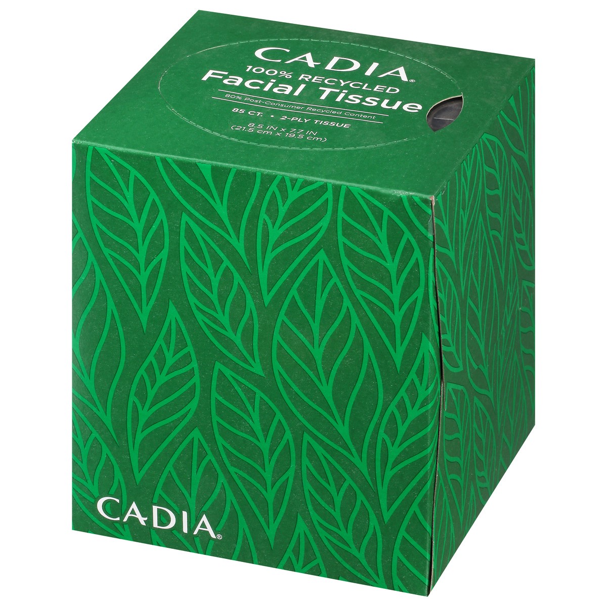 slide 6 of 12, Cadia 100% Recycled 2-Ply Facial Tissue 85 Count, 85 ct