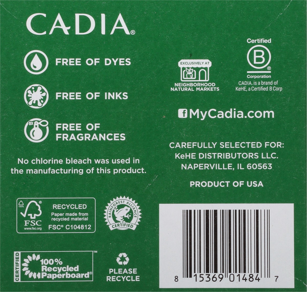 slide 5 of 12, Cadia 100% Recycled 2-Ply Facial Tissue 85 Count, 85 ct