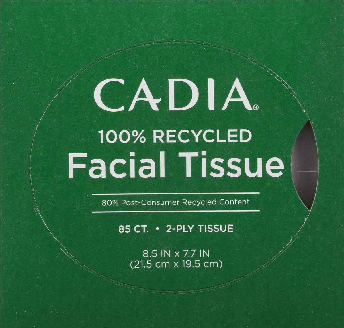 slide 10 of 12, Cadia 100% Recycled 2-Ply Facial Tissue 85 Count, 85 ct