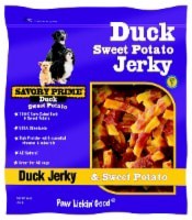 slide 1 of 1, Savory Prime Sweet Potato & Duck Jerky Dog Treats 16 oz, 16 oz