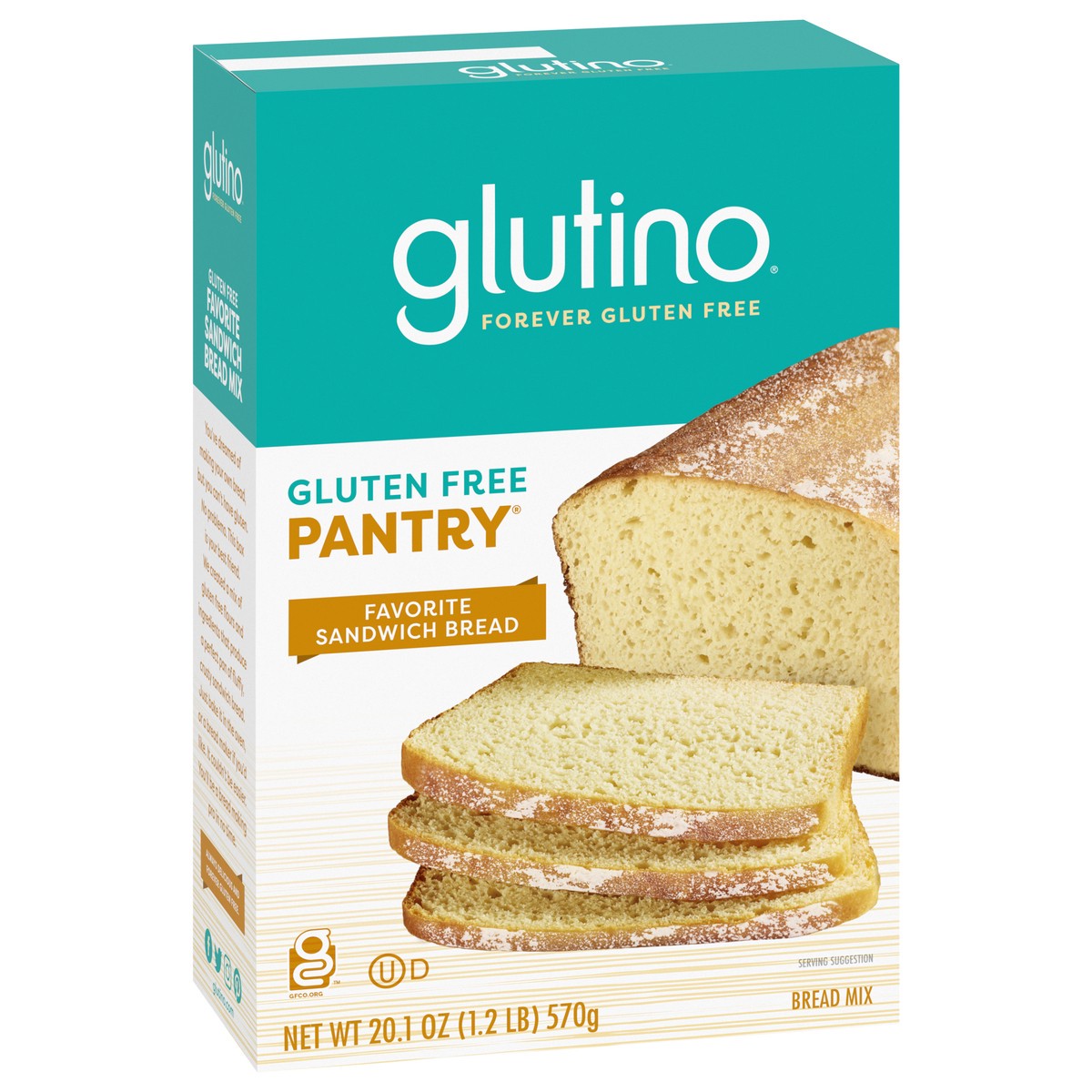 slide 2 of 9, GLUTINO Sandwich Bread Mix, 20.1 oz, 20.1 oz