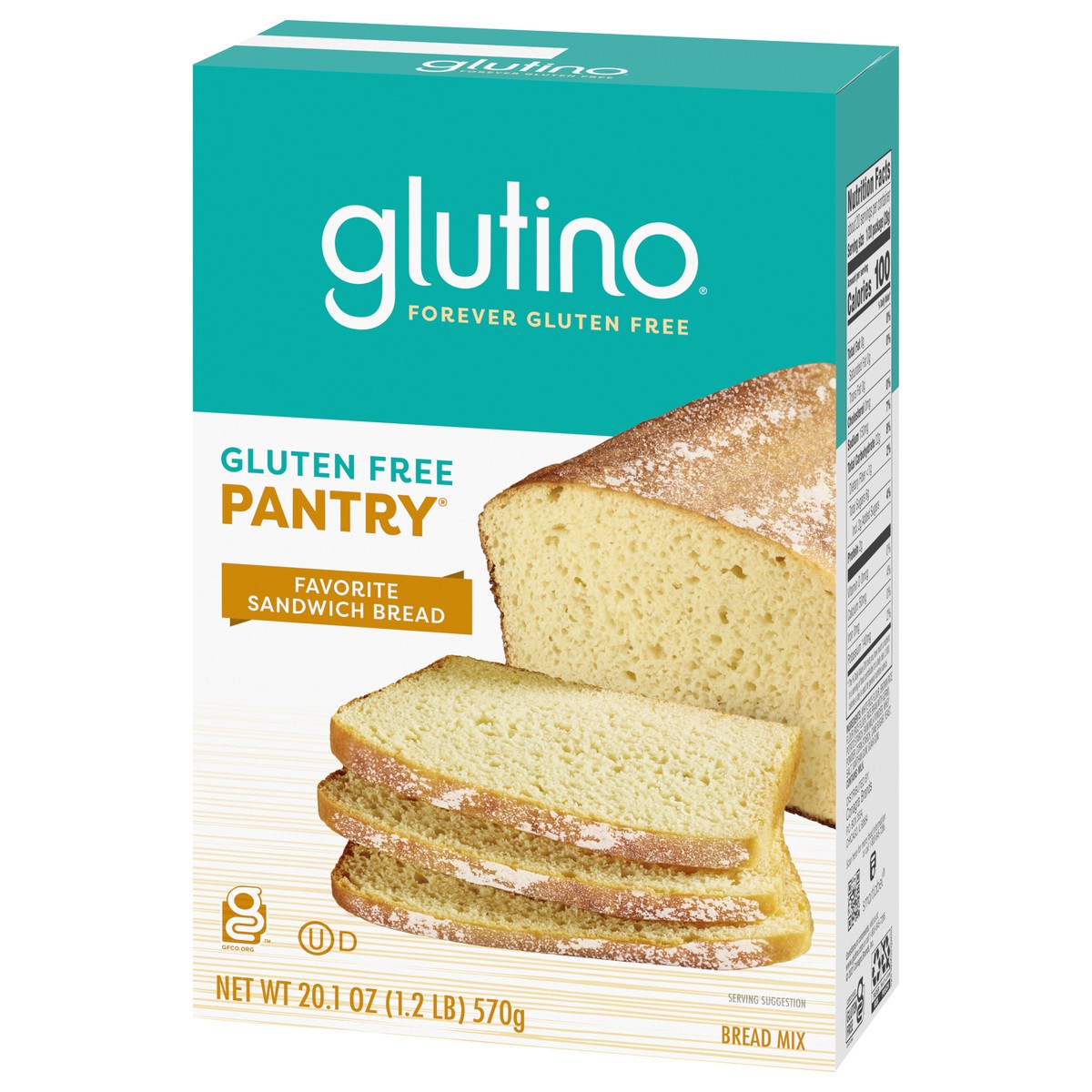 slide 3 of 9, GLUTINO Sandwich Bread Mix, 20.1 oz, 20.1 oz