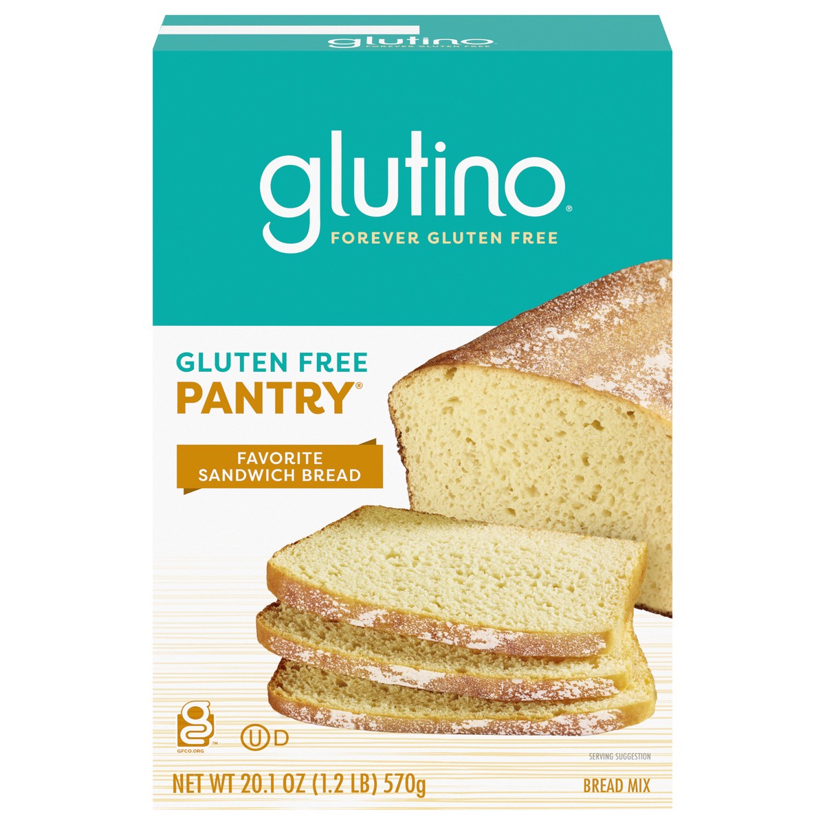 slide 1 of 9, GLUTINO Sandwich Bread Mix, 20.1 oz, 20.1 oz