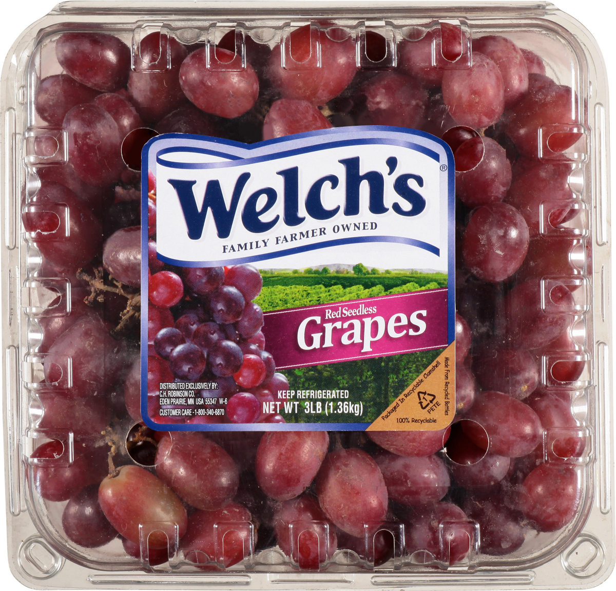 slide 1 of 1, Welch's Red Seedless Grapes, 3 lb, 3 lb