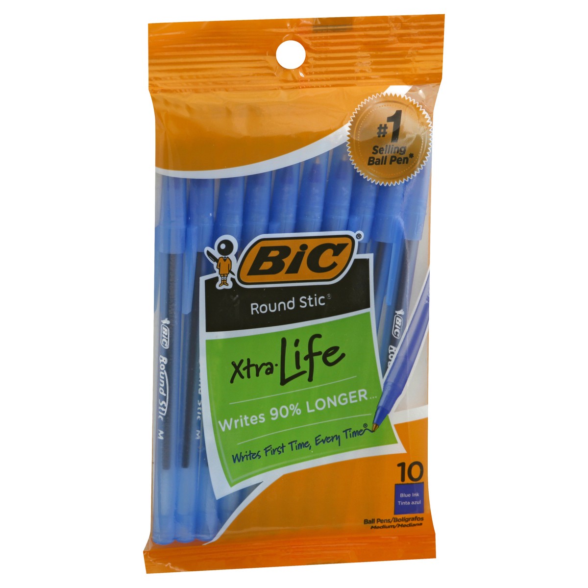 slide 7 of 10, BIC Xtra Life Ballpoint Pens, Medium Tip, 10ct - Blue, 10 ct