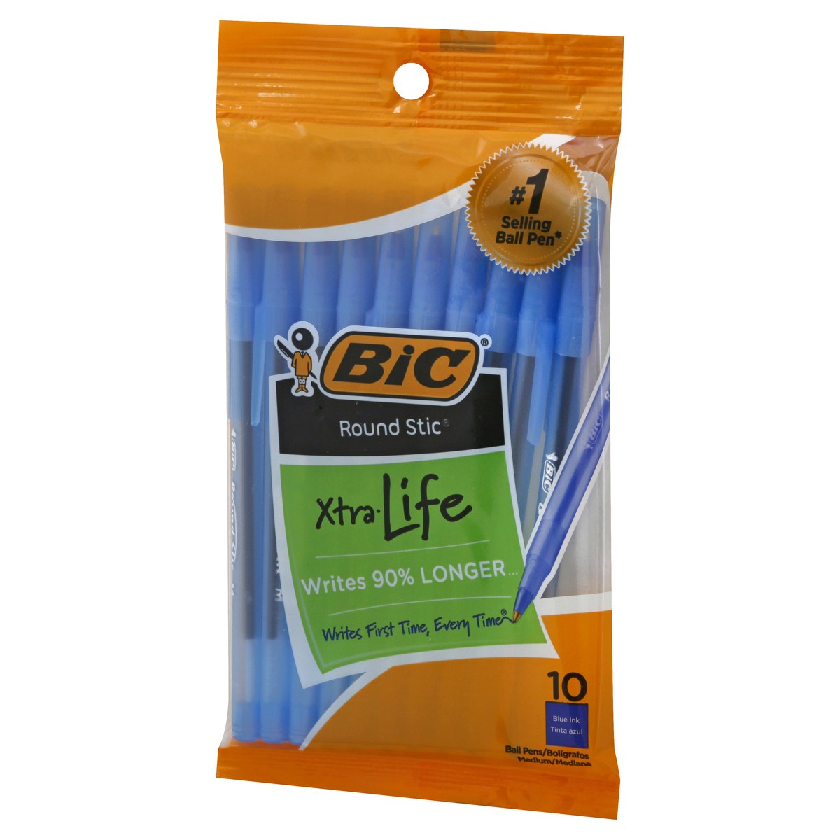 slide 8 of 10, BIC Xtra Life Ballpoint Pens, Medium Tip, 10ct - Blue, 10 ct