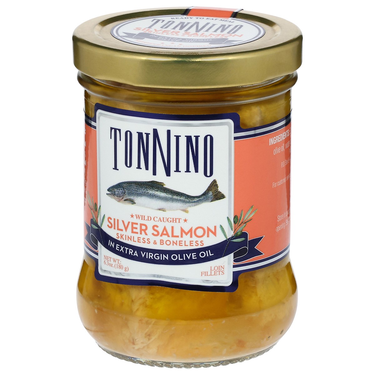 slide 13 of 13, Tonnino Salmon Fillets Olive Oil, 6.3 oz