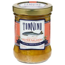 Tonnino Skinless & Boneless Wild Caught Silver Salmon Fillets In Olive Oil 6.3 oz