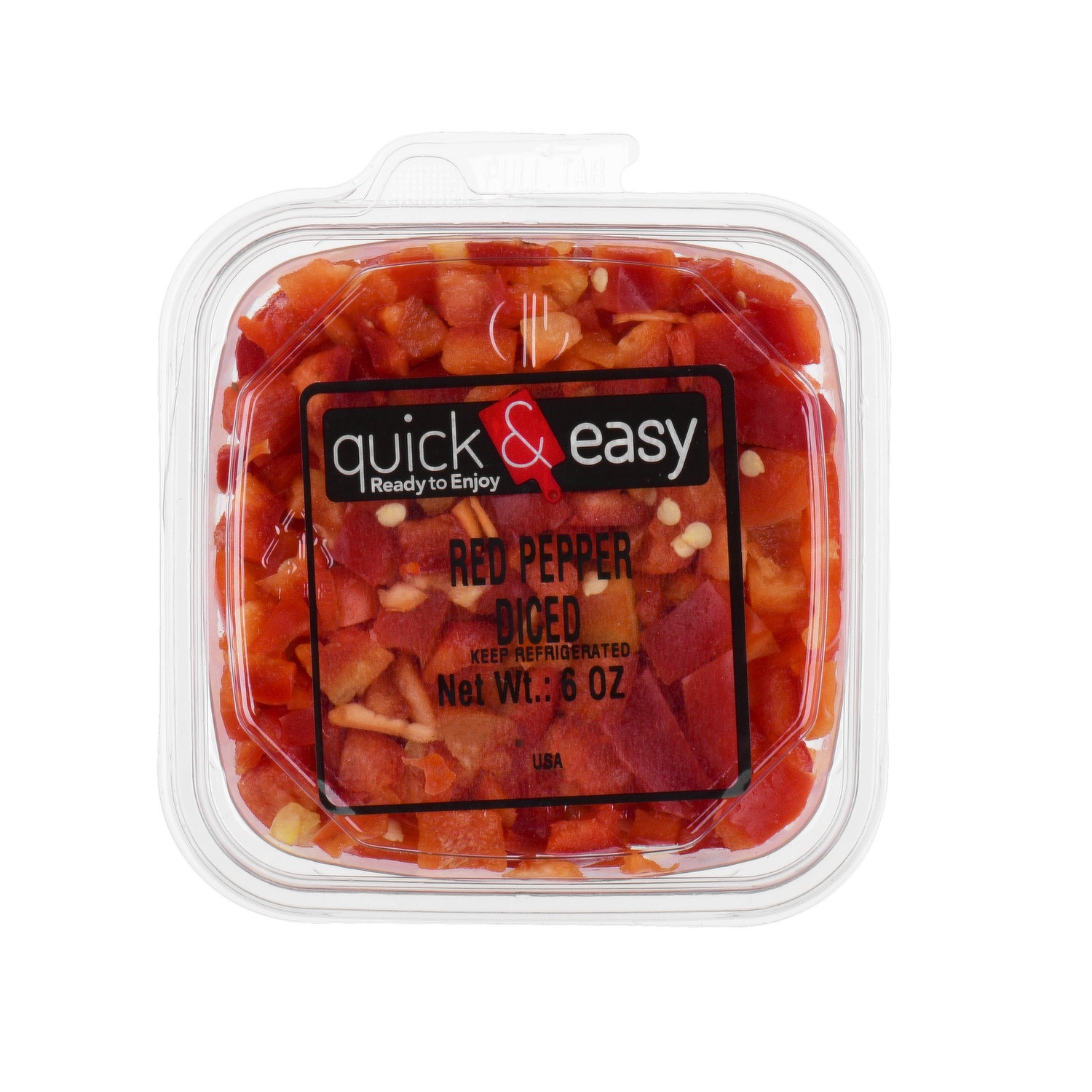 slide 1 of 1, Quick & Easy Diced Red Peppers, 6 oz