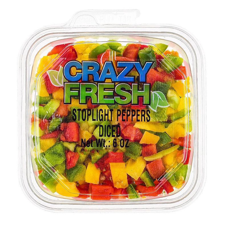 slide 1 of 3, Quick and Easy SToplight Peppers Diced, 6 Ounce, 6 oz