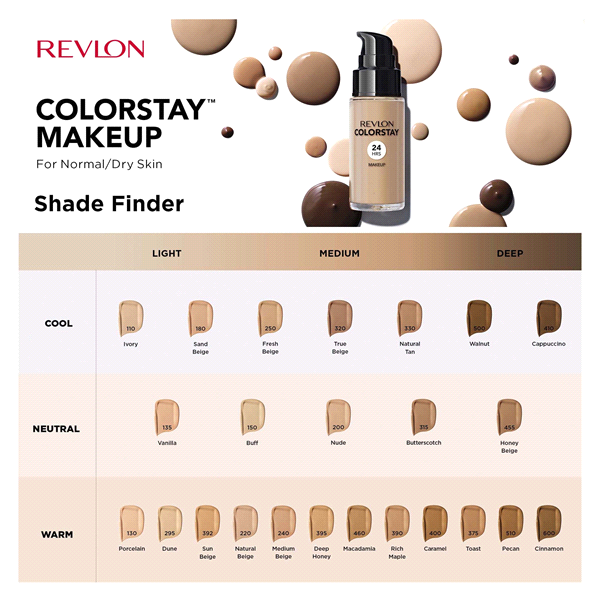 slide 14 of 17, Revlon ColorStay Liquid Foundation for Normal/Dry Skin, Macadamia, 1 fl oz