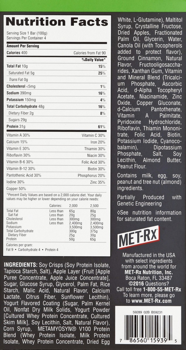 slide 7 of 10, MET-Rx Nutrition Bar, 14.1 oz