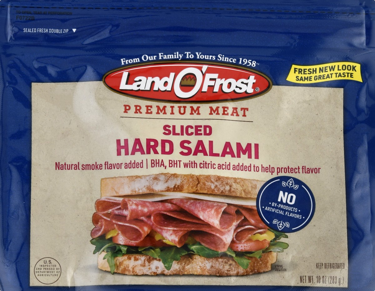 slide 1 of 9, Land O' Frost Land O Frost Prem Hard Salami, 10 oz