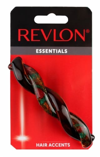 slide 1 of 1, Revlon Essentials Braided Tortoise Barrette, 1 ct