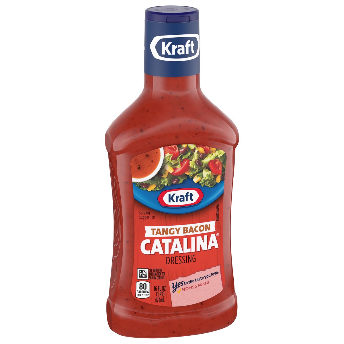 slide 9 of 9, Kraft Tangy Bacon Catalina Salad Dressing, 16 fl oz Bottle, 16 fl oz