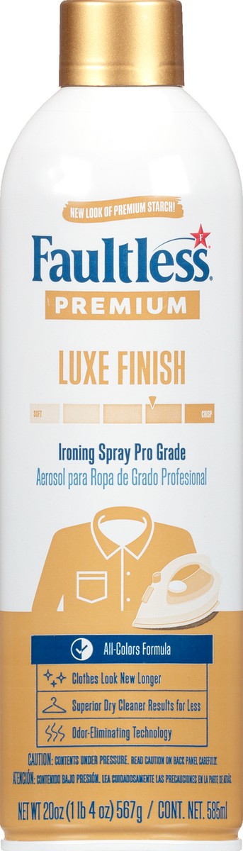 slide 3 of 12, Faultless Premium Professional Starch Spray Luxe Finish Ironing Spray Starch, 20 oz