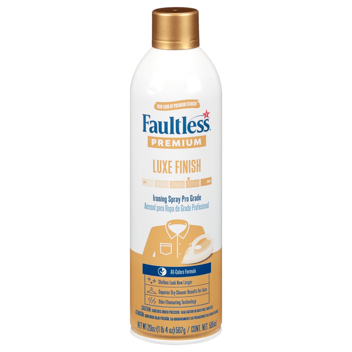 slide 1 of 12, Faultless Premium Professional Starch Spray Luxe Finish Ironing Spray Starch, 20 oz