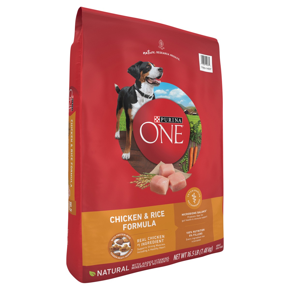 slide 2 of 9, ONE Purina ONE Chicken and Rice Formula Dry Dog Food, 16.5 lb