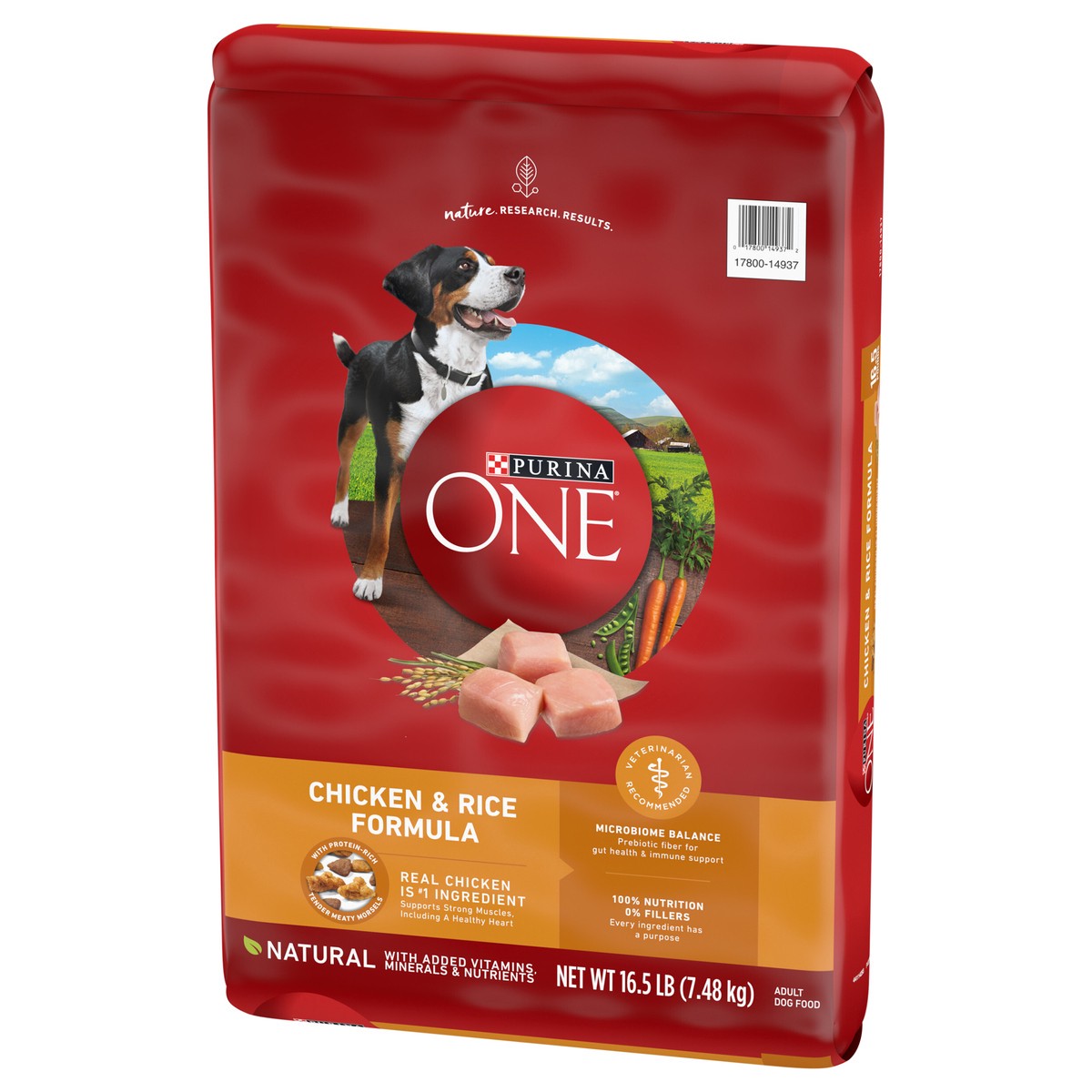 slide 7 of 9, ONE Purina ONE Chicken and Rice Formula Dry Dog Food, 16.5 lb