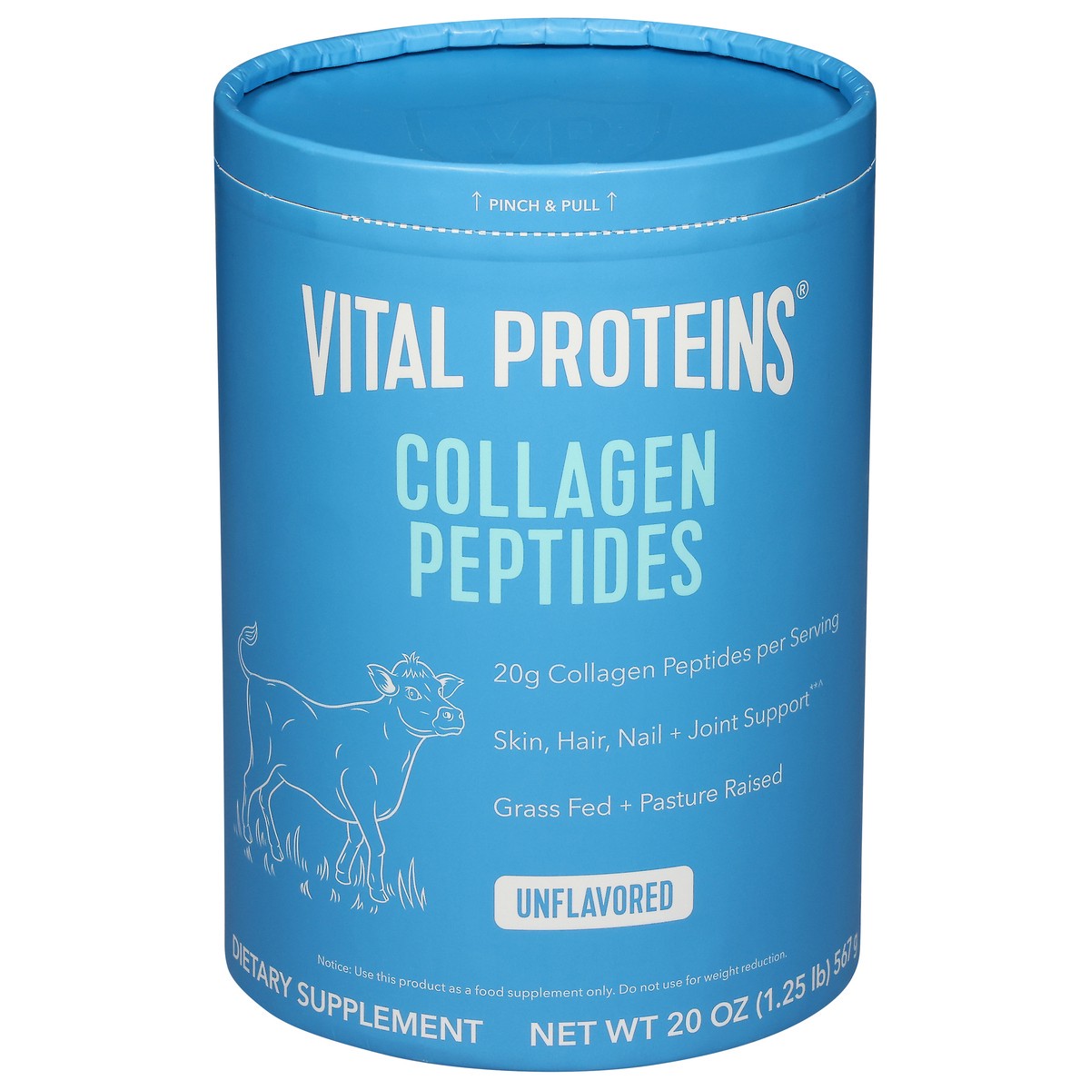 slide 1 of 9, Vital Proteins Unflavored Collagen Peptides 20 oz, 20 oz