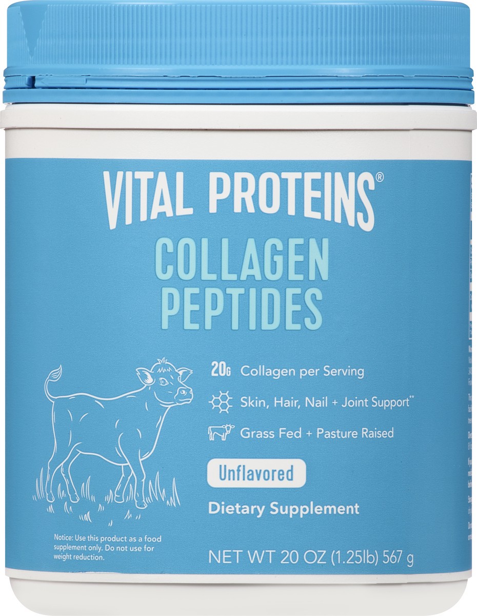 slide 3 of 9, Vital Proteins Unflavored Collagen Peptides 20 oz, 20 oz