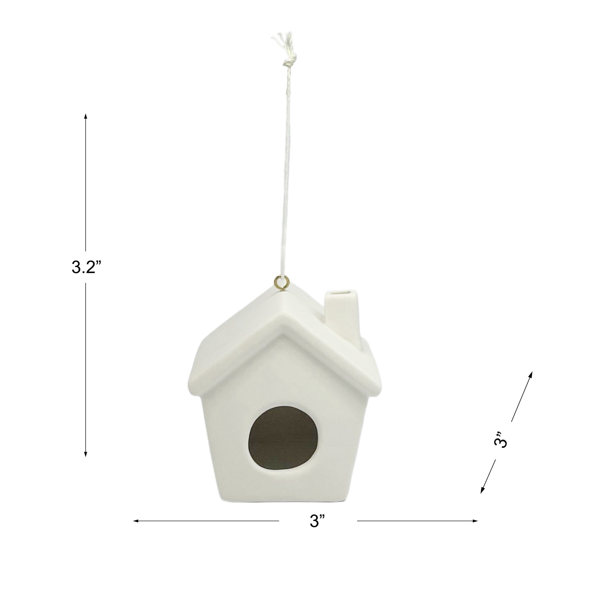 slide 2 of 7, Mini Home Ceramic Birdhouse By Make Market, 3 in x 3 in x 3.2 in