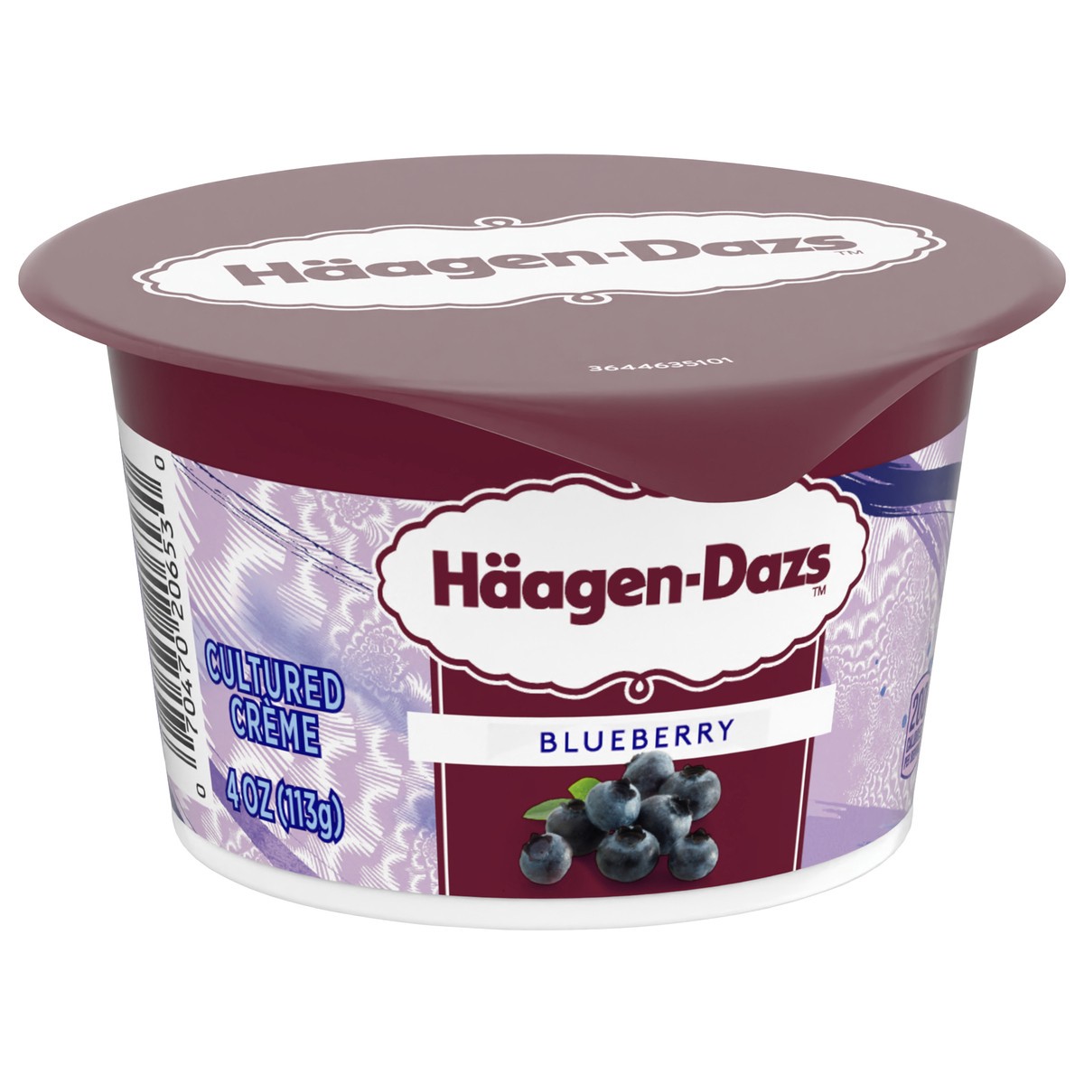 slide 9 of 13, Häagen-Dazs Haagen Dazs Cultured Cream Yogurt Style Snack, Blueberry, 4 oz Cup, 4 oz