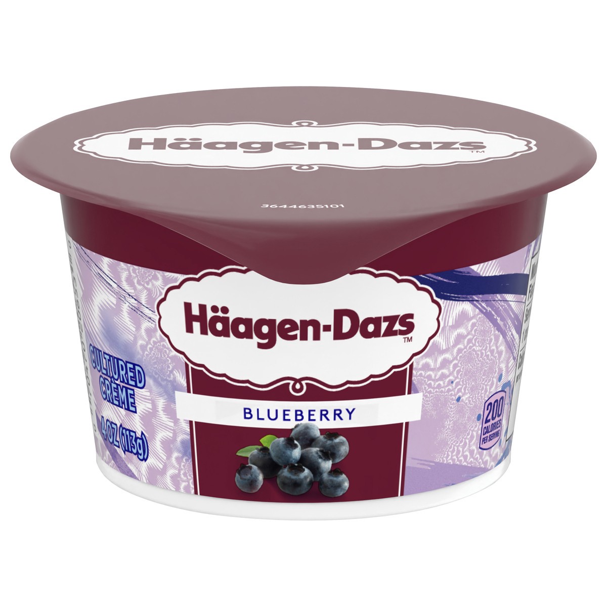 slide 1 of 13, Häagen-Dazs Haagen Dazs Cultured Cream Yogurt Style Snack, Blueberry, 4 oz Cup, 4 oz