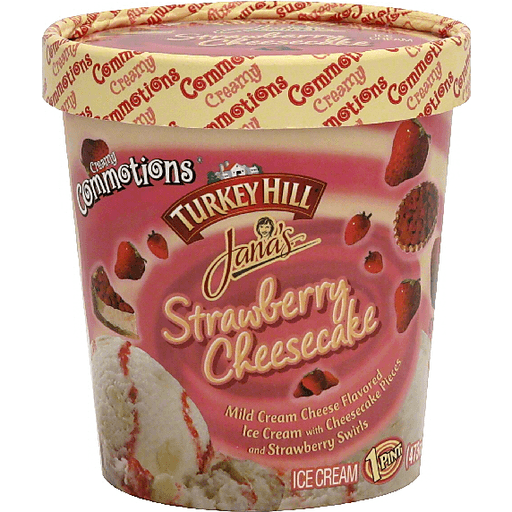 slide 1 of 1, Turkey Hill Stuff'D Strawberry Cheesecake Frozen Dairy Dessert, 16 fl oz