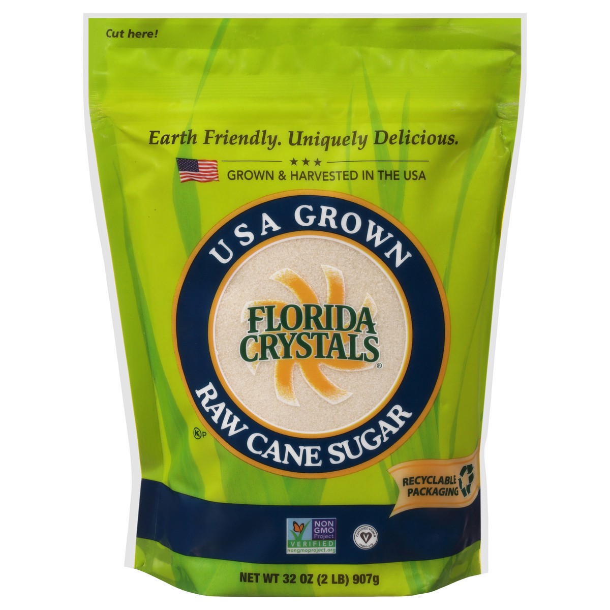 slide 1 of 7, Florida Crystals Raw Cane Sugar Pouch, 2 lb