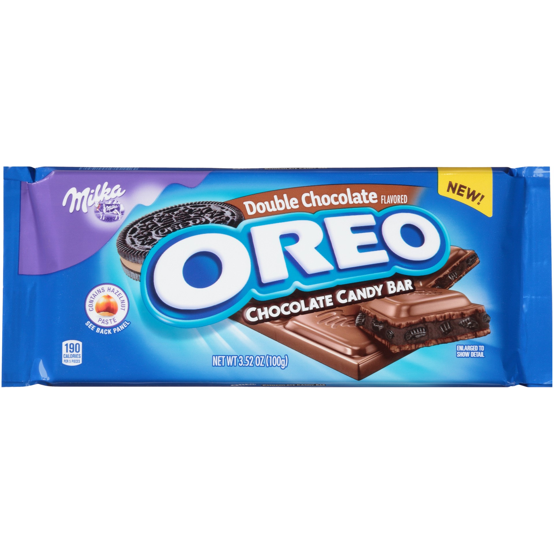 slide 1 of 5, Milka Oreo Double Chocolate Candy Bar, 3.5oz bar, 3.5 oz