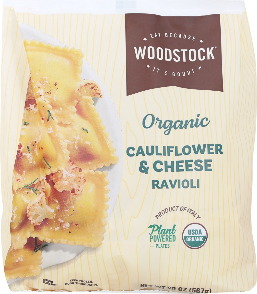 slide 5 of 14, Woodstock Organic Cauliflower & Cheese Ravioli 20 oz, 20 oz