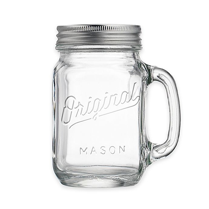 slide 1 of 2, Del Sol Original Mason16 oz. Mugs with Lids, 4 ct